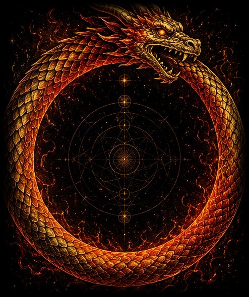 L'ouroboros, il serpente che si morde la coda